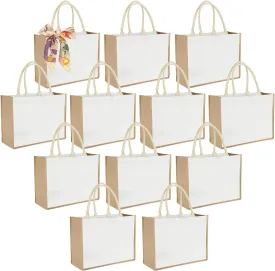12pcs Tote Bags with Handle Bridesmaid Wedding Favors Women Gift Bag Welcome Bulk Reusable Tote for Beach Shopping