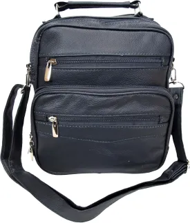 7 Pocket Multi-Function Genuine Leather Organizer Crossbody Shoulder Hand Carry 3 in 1 All Occassion 4 Season Companion Bag