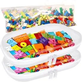 Clear Hard Shell Zipper Case - Waterproof Zippered Pouch, Transparent Case, Hard Sided Organizer for Travel Essentials, White, 7.5inch