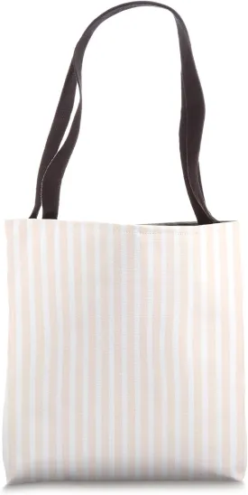 Coconut Milk White Stripes Vertical Lines Pattern Minimalist Tote Bag
