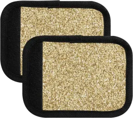 Custom Golden Sand Glitter Luggage Bag Handle Wrap Velcro Neon Suitcases Luggage Identifier Luggage Accessories for Travel, 2 Pack