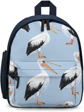 Cute Pelicans Cute Backpack Daily Casual Daypack Travel Mini Bag with Adjustable Strap Blue-style-17