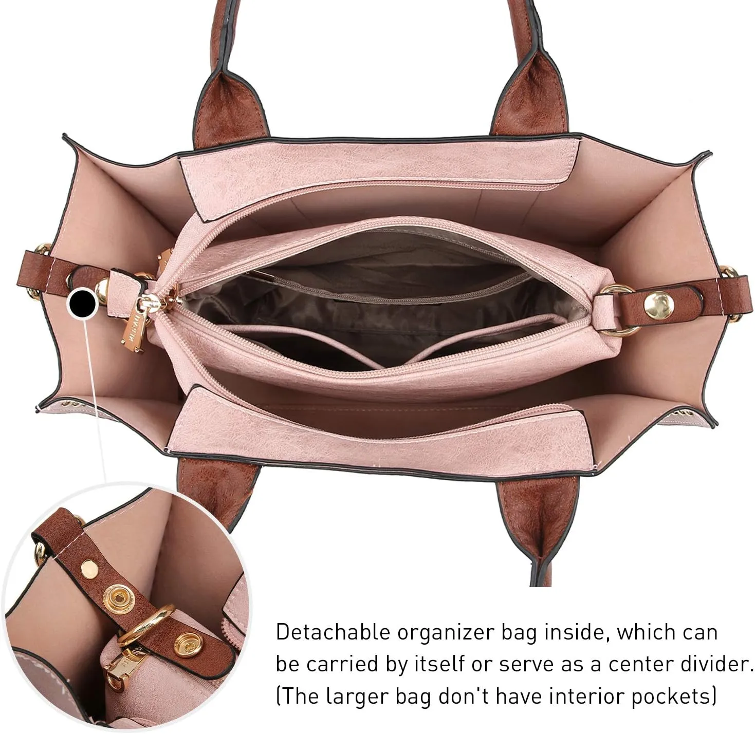 Dasein Purses Handbags for Women Tote Wallet Set Top Handle Satchel Shoulder Hobo Bag 3pcs