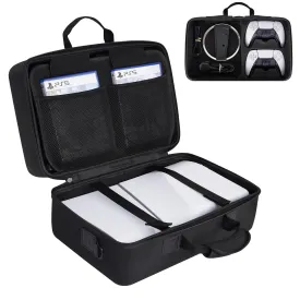 Diocall Hard Case Compatible with PS5 Slim 2023, Protective Travel Case for PlayStation 5 Slim Console, DualSense Controllers, Accessories