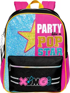 Fashion Angels XOMG POP! Glitter Party Pop Star Backpack, Bookbag with Adjustable Straps & Spacious Compartments, Official XOMG POP! Merchandise for Kids & Tweens