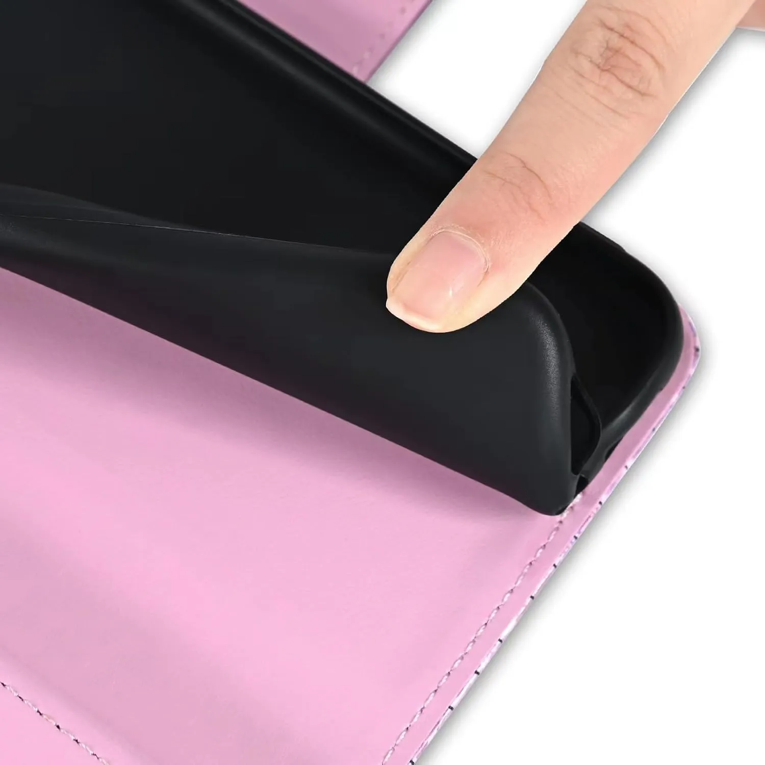 Floral Wallet Case for Samsung Galaxy Note 10 Plus Note10  5G with Wrist Strap Shoulder Strap Flip Zipper Purse Card Holder,Glitter Phone Cover for Note10   Notes 10  Ten Not S10 10Plus Pink