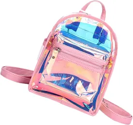 Iridescent Clear Mini Backpack Purse Transparent Jelly Backpack for Women Fashionable Compact Design for Concerts and Daily Use Versatile Style