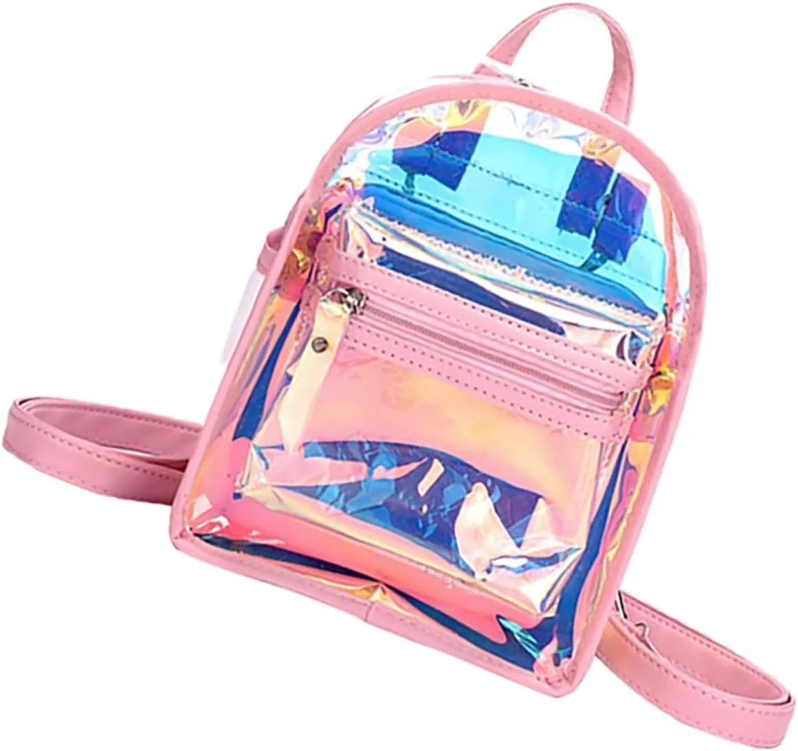 Iridescent Clear Mini Backpack Purse Transparent Jelly Backpack for Women Fashionable Compact Design for Concerts and Daily Use Versatile Style