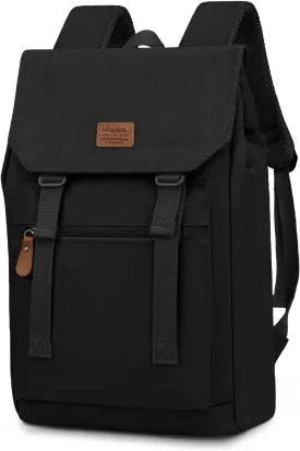 Laptop Backpack Women,Work Backpack Woman Canvas,Commuter Black,Bookbag Fits 17 inch Lapop.
