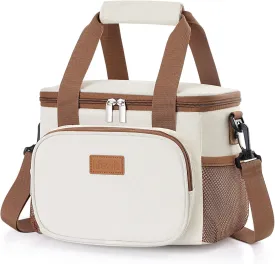 Lifewit Large Lunch Bag Insulated Lunch Box Soft Cooler Cooling Tote for Adult Men Women, Beige 12-Can (9L)