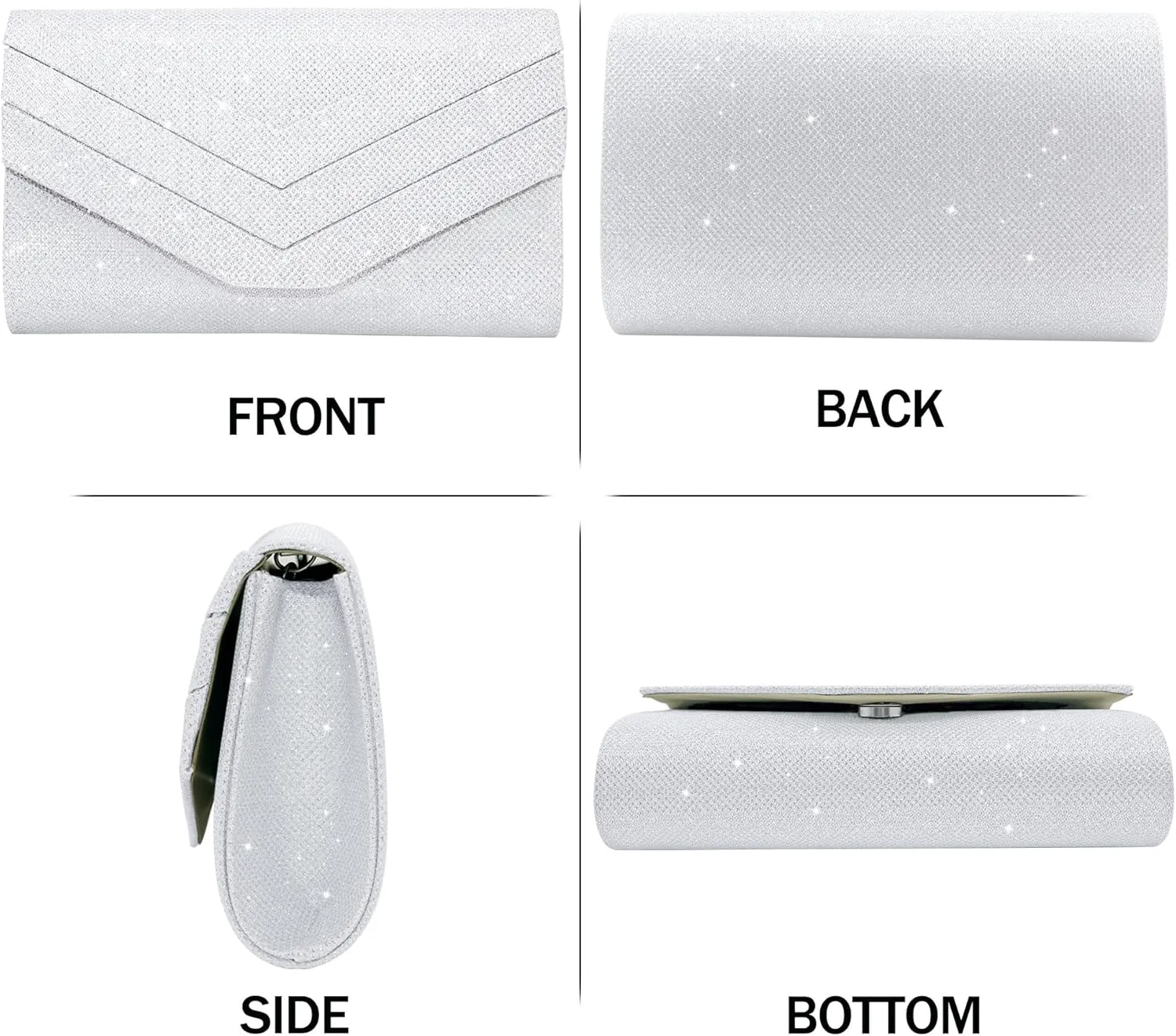 Milisente Evening Bag for Women, Suede Envelope Evening Purses Crossbody Shoulder Clutch Bag
