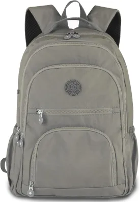 Mini Fashion Backpack for Women, Lightweight, Water-Resistant, Grey, 15L, 8 Pockets, Adjustable Straps, Zip Closure, Polyester Lining