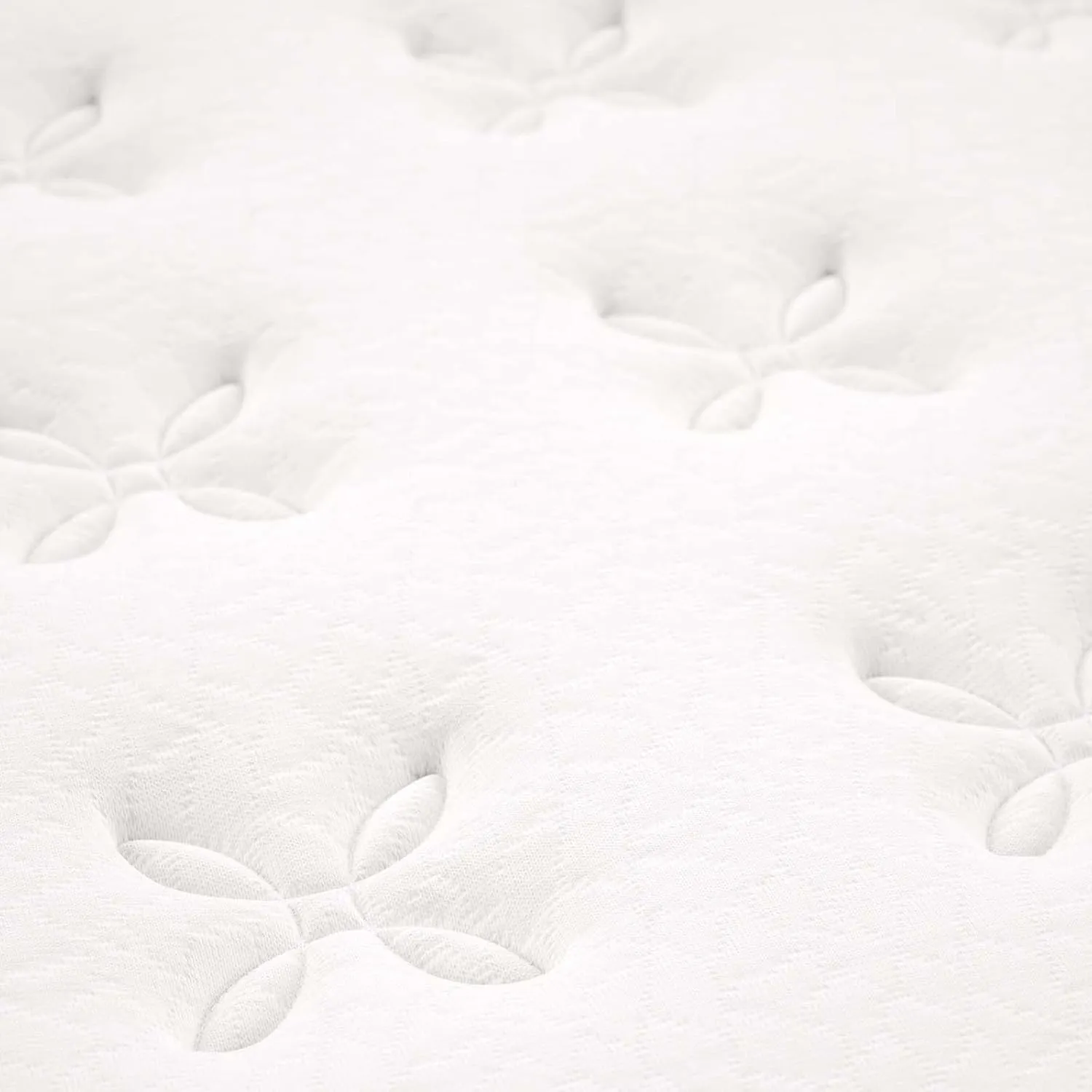 Modway Jenna Innerspring and Foam Mattress-10-Year Warranty, Queen, White