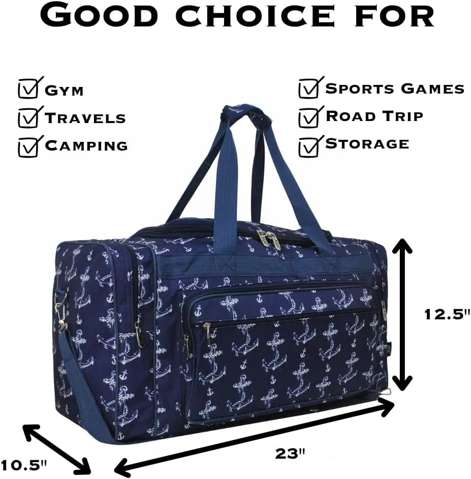 NGIL Canvas 23" inch Duffle Bag (Vintage Anchor-Navy)