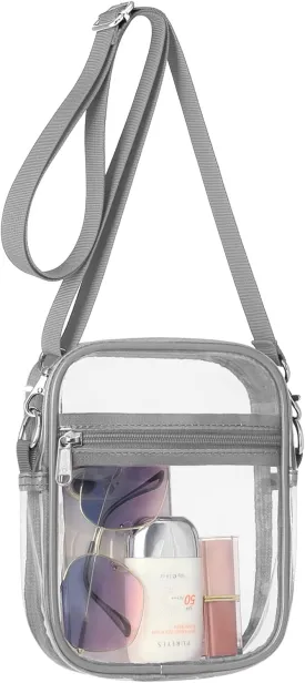 PACKISM Clear Bag for Stadium Events - Clear Purses for Women Stadium Crossbody Messenger Bag for Concerts Sporting Events