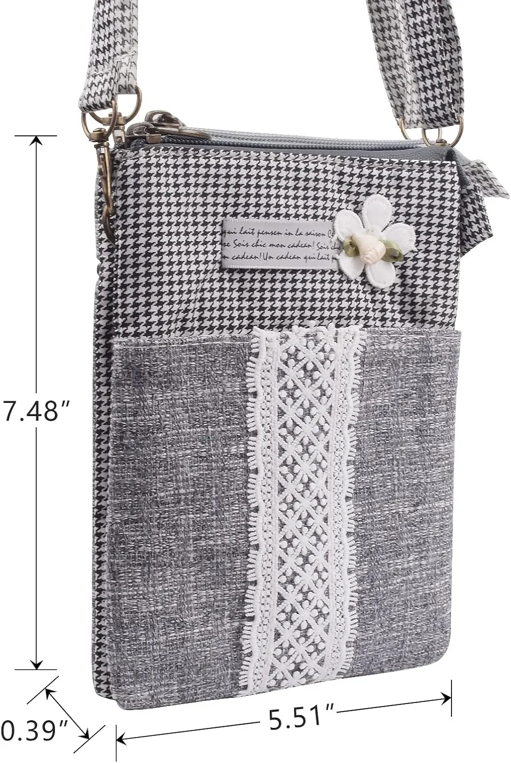 Small Crossbody Bag for Women Mobile Phone Purse National Pattern Shoulder Bag Handbags Coin Pouch for Women