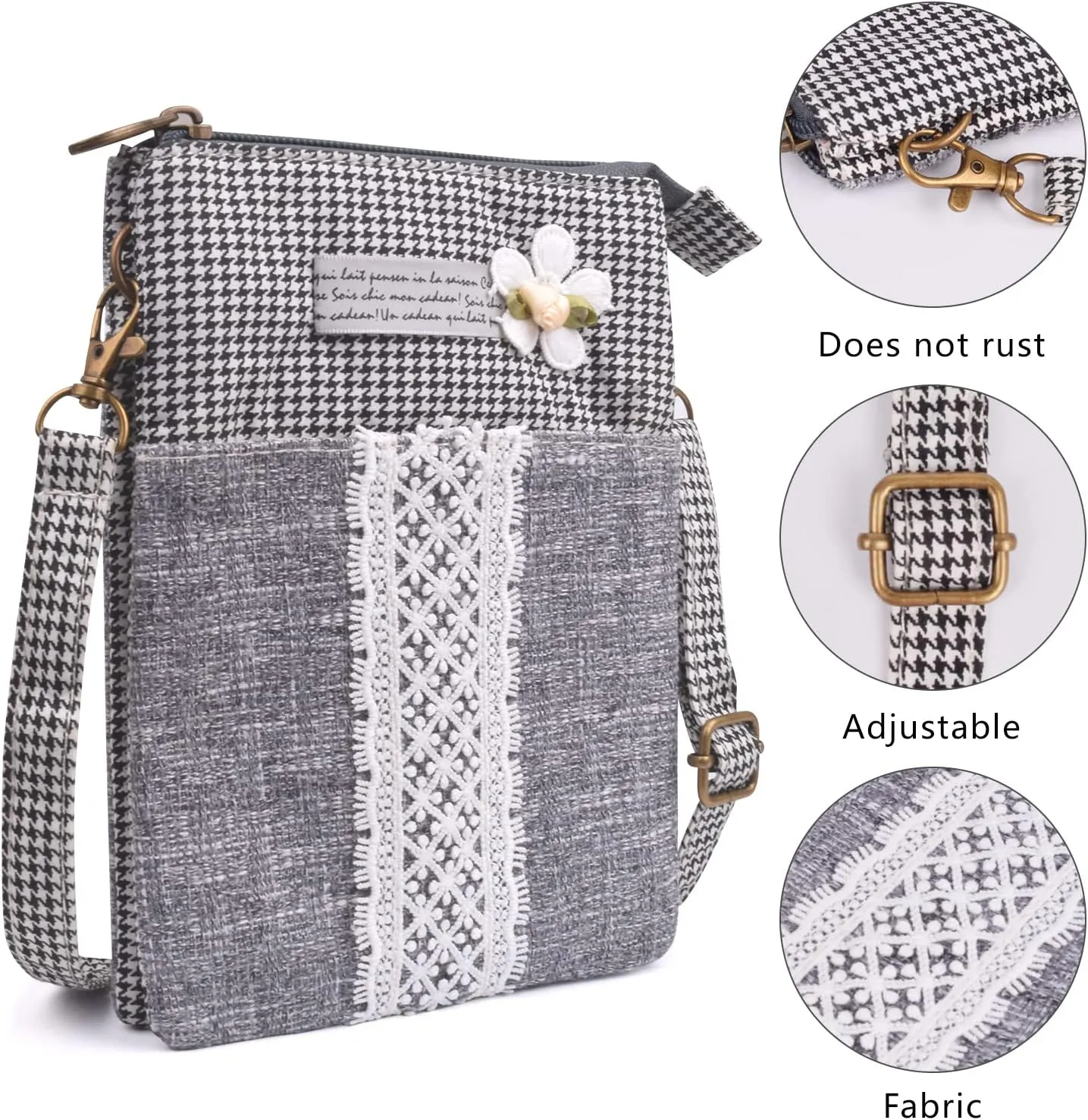 Small Crossbody Bag for Women Mobile Phone Purse National Pattern Shoulder Bag Handbags Coin Pouch for Women