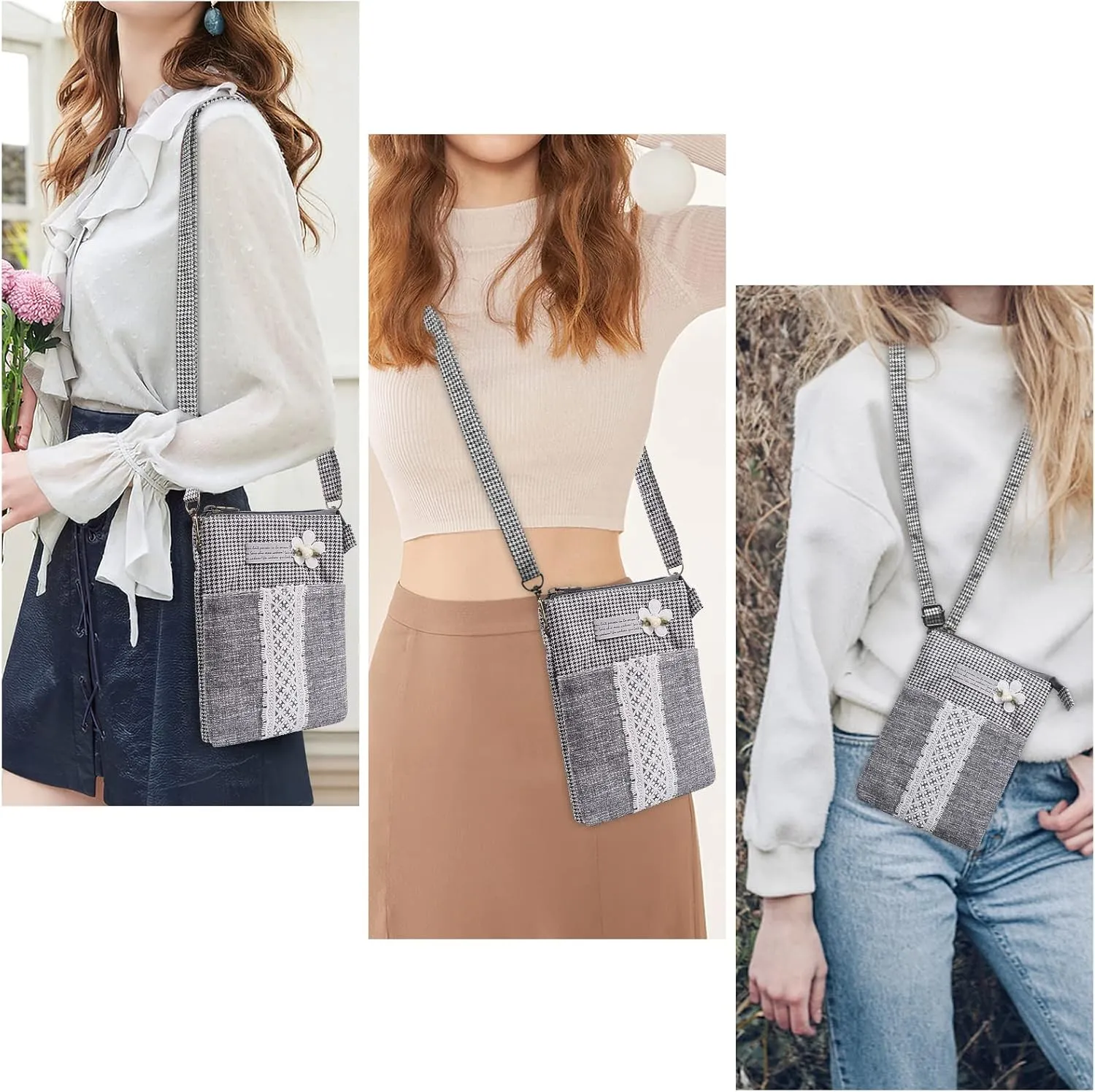 Small Crossbody Bag for Women Mobile Phone Purse National Pattern Shoulder Bag Handbags Coin Pouch for Women
