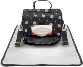 Small Diaper Bag with Portable Changing Pad, Front Wipes, Shoulder & Stroller Straps, Mini Crossbody to Backpack