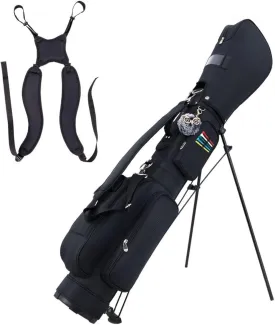 Sunday Golf Bag, Golf Stand Bag with Shoulder, Small Golf Club Bag, Women Golf Bag with Cooler (Black)