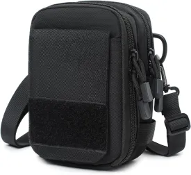 Tactical Molle Phone Pouch EDC Utility Belt Pouch Waist Bag with Shoulder Strap