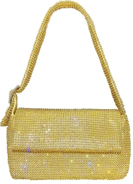 Womens Rhinestone Evening Clutch Purse Bling Crystal Shoulder Bag Party Wedding Mini Handbag